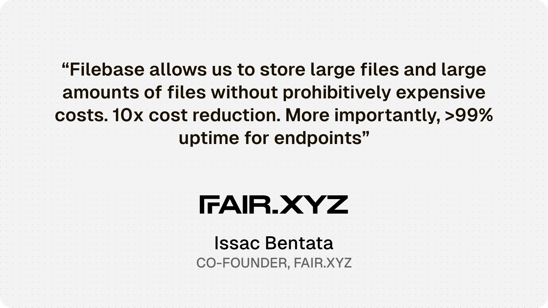 FAIR.XYZ: Leveraging Filebase for Seamless IPFS Pinning