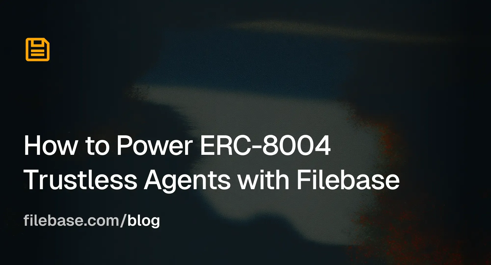 Illustration representing trustless AI agents using ERC-8004, with Filebase.