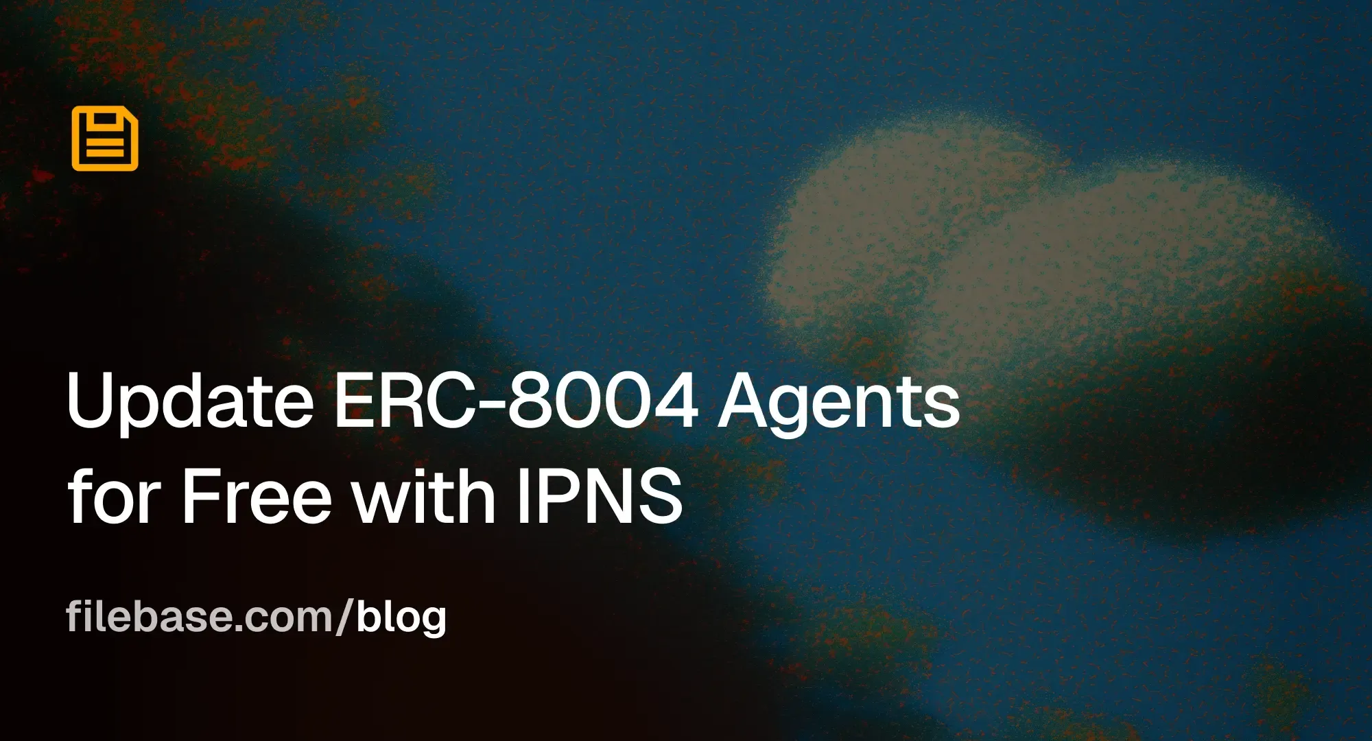 Graphic with text "Update ERC-8004 Agents for Free with IPNS"