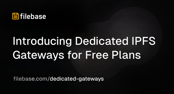 Graphic: 'Introducing Dedicated Gateways for Free Plans'. Black background, white text. 